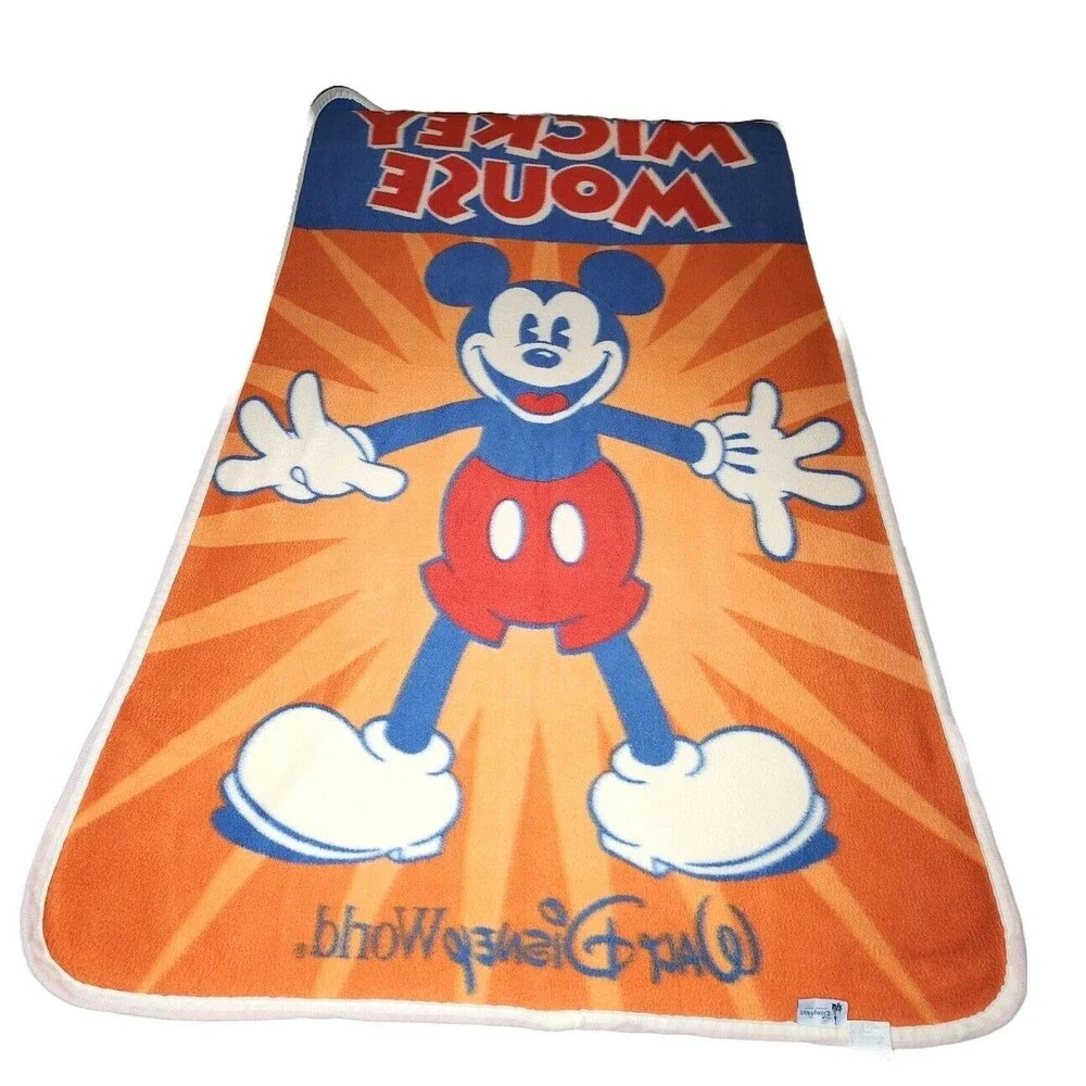Disney Parks Mickey Mouse Fleece Throw Blanket Sunburst Walt Disney World 60
